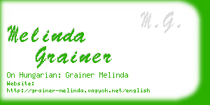 melinda grainer business card